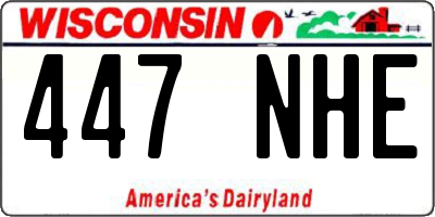 WI license plate 447NHE
