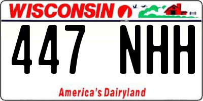WI license plate 447NHH