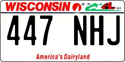 WI license plate 447NHJ