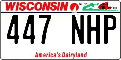 WI license plate 447NHP