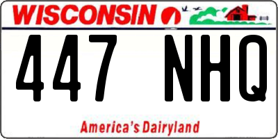WI license plate 447NHQ