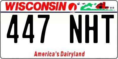 WI license plate 447NHT