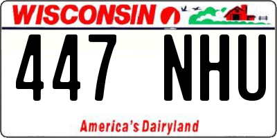 WI license plate 447NHU