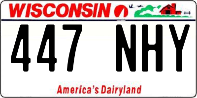 WI license plate 447NHY