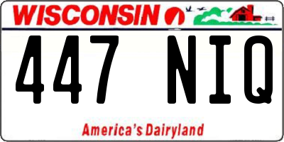 WI license plate 447NIQ