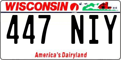 WI license plate 447NIY