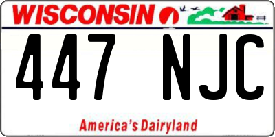 WI license plate 447NJC