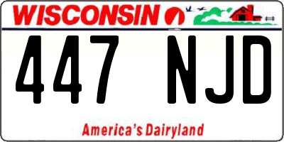 WI license plate 447NJD