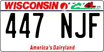 WI license plate 447NJF