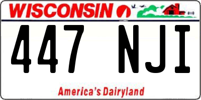 WI license plate 447NJI