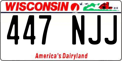 WI license plate 447NJJ