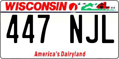 WI license plate 447NJL