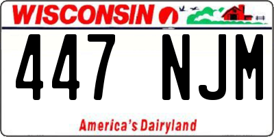 WI license plate 447NJM