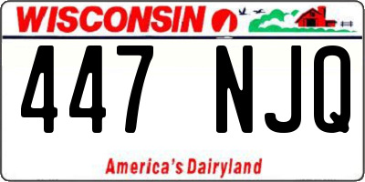 WI license plate 447NJQ