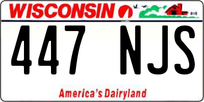 WI license plate 447NJS
