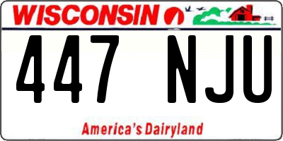 WI license plate 447NJU
