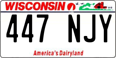 WI license plate 447NJY