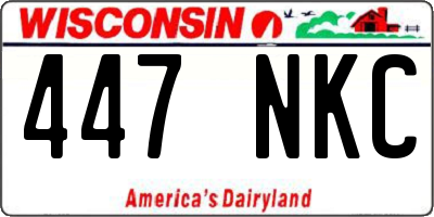 WI license plate 447NKC