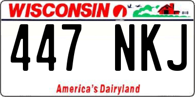 WI license plate 447NKJ