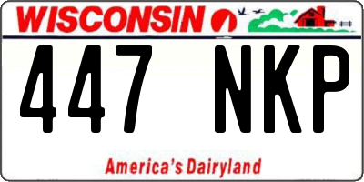 WI license plate 447NKP