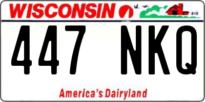 WI license plate 447NKQ