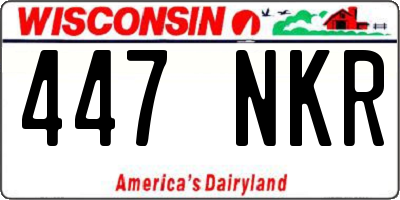 WI license plate 447NKR
