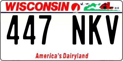 WI license plate 447NKV