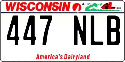 WI license plate 447NLB
