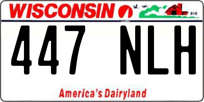 WI license plate 447NLH