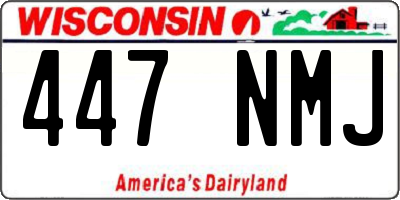 WI license plate 447NMJ