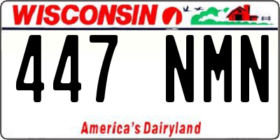 WI license plate 447NMN