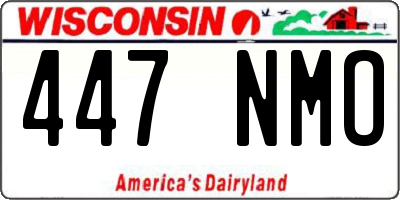 WI license plate 447NMO