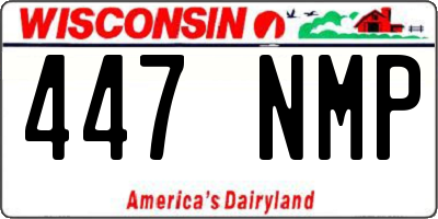 WI license plate 447NMP