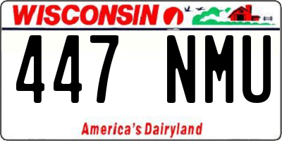 WI license plate 447NMU