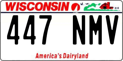 WI license plate 447NMV