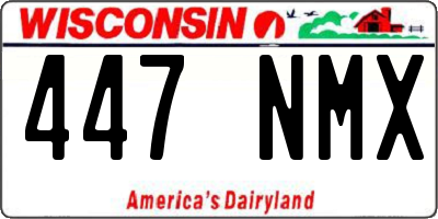 WI license plate 447NMX