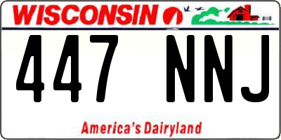 WI license plate 447NNJ