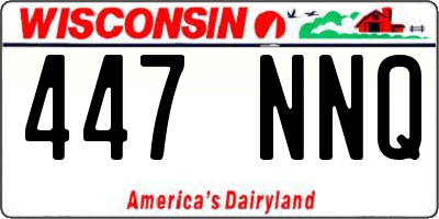WI license plate 447NNQ