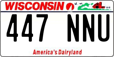 WI license plate 447NNU