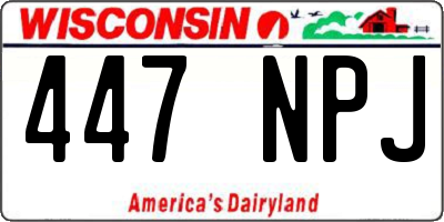 WI license plate 447NPJ