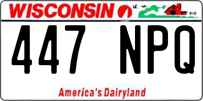 WI license plate 447NPQ