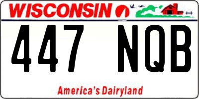 WI license plate 447NQB