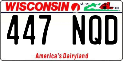 WI license plate 447NQD
