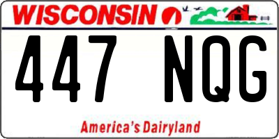 WI license plate 447NQG