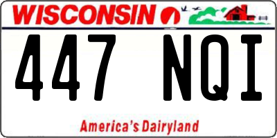 WI license plate 447NQI