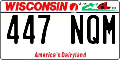 WI license plate 447NQM