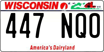 WI license plate 447NQO