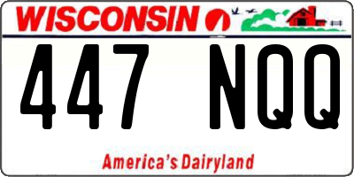 WI license plate 447NQQ