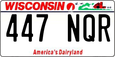 WI license plate 447NQR