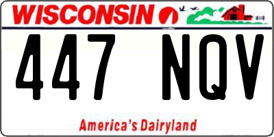 WI license plate 447NQV